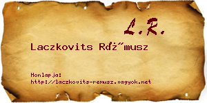 Laczkovits Rémusz névjegykártya